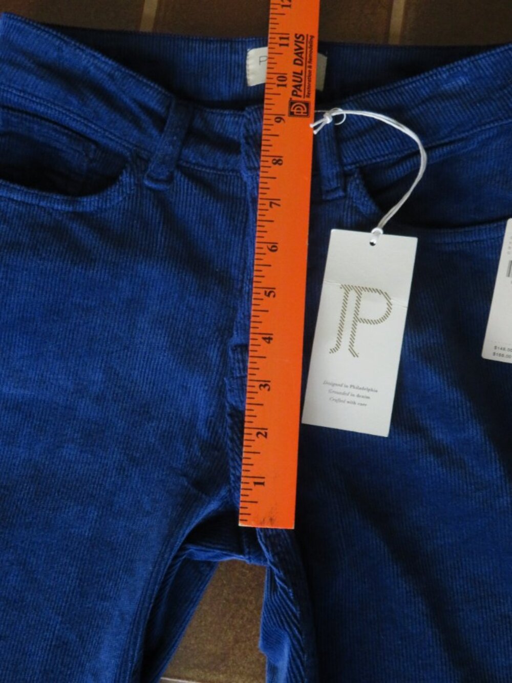 Pilcro Blue The Yaya Mid-Rise Corduroy Crop Flare Jeans Size 26 New with Tags NW - Picture 7 of 11